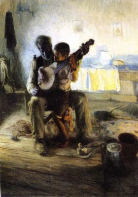 The Banjo Lesson – Een Vertederend Portret van Mentor en Leerling in een Muzikale Omhelzing!